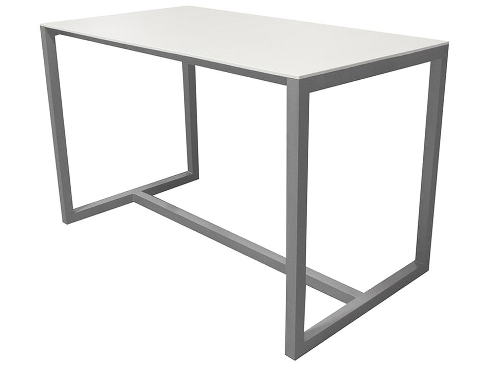 Modera Rectangular Outdoor Bar Table in Powder Coated Aluminum and Duraboard