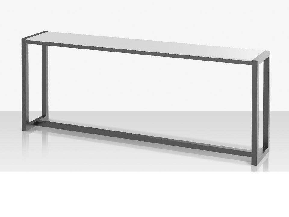 Modera Outdoor Console Table Aluminum Drink Rail