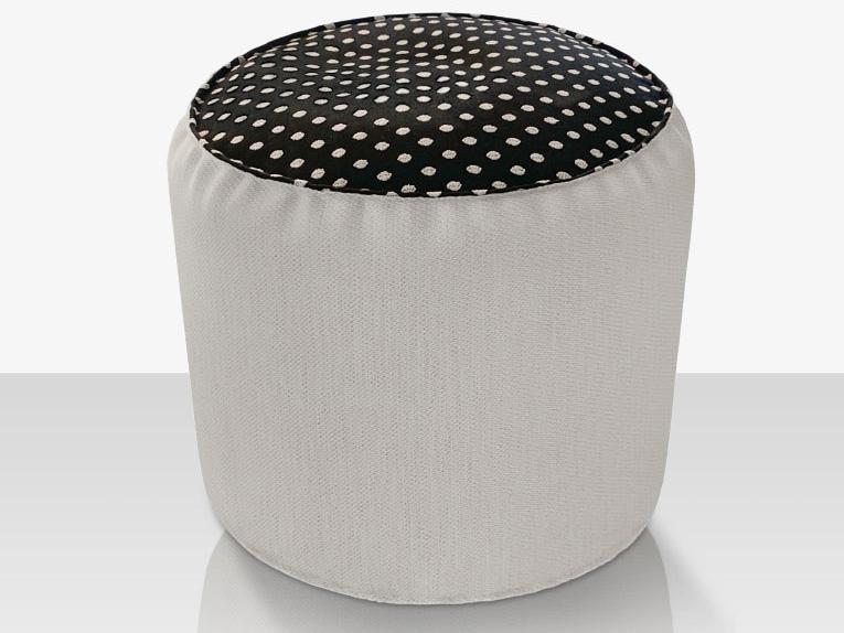 Casbah 19-Inch Round Outdoor Pouf Ottoman