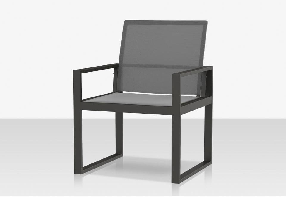 Iconic Aluminum Sling High Back Lounge Chair in Powder Coated Finish