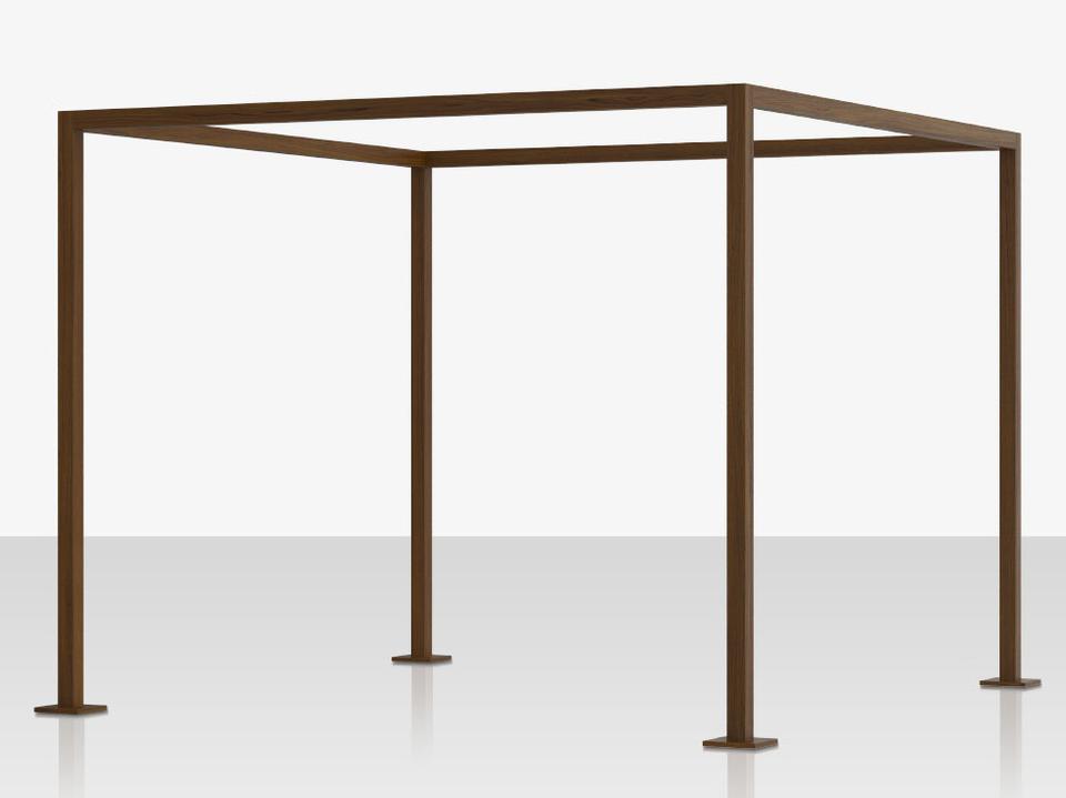 Breeze 10-Foot Aluminum Cabana Frame in Wood Grain