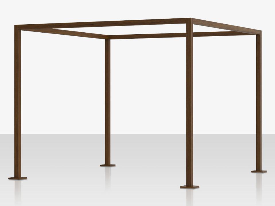 Breeze 15-Foot Cabana Frame in Wood Grain