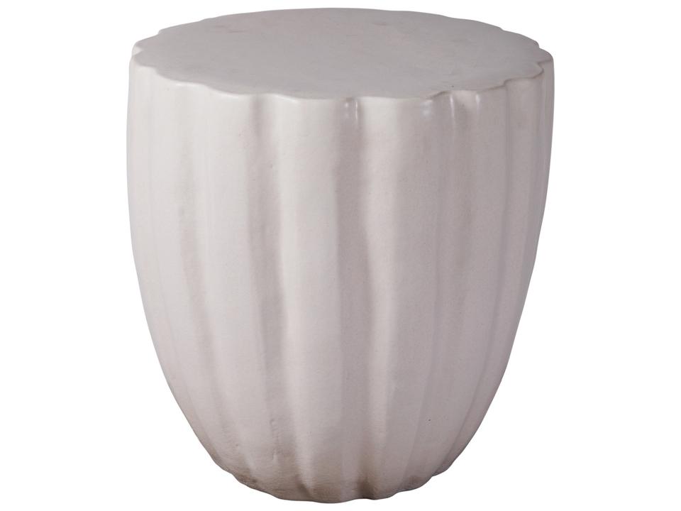 Ceramics Linen Semi Gloss Round End Table
