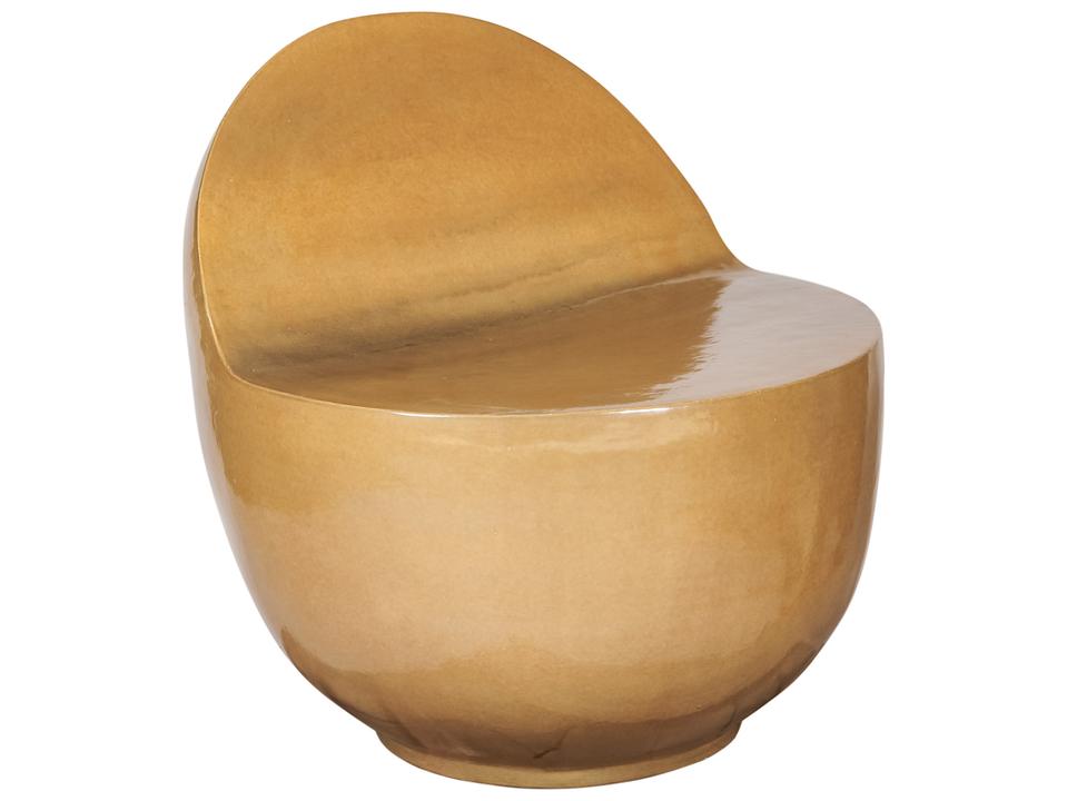 Ceramics Taupe Gloss Ceramic Dining Side Chair