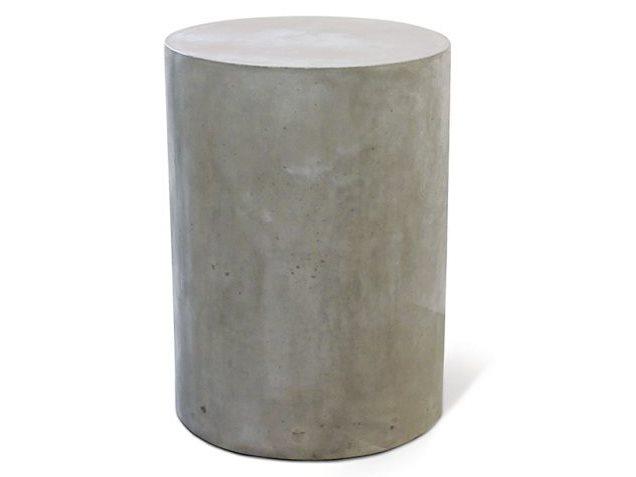 Perpetual Ben Round Accent Table in Slate Gray Lightweight Concrete