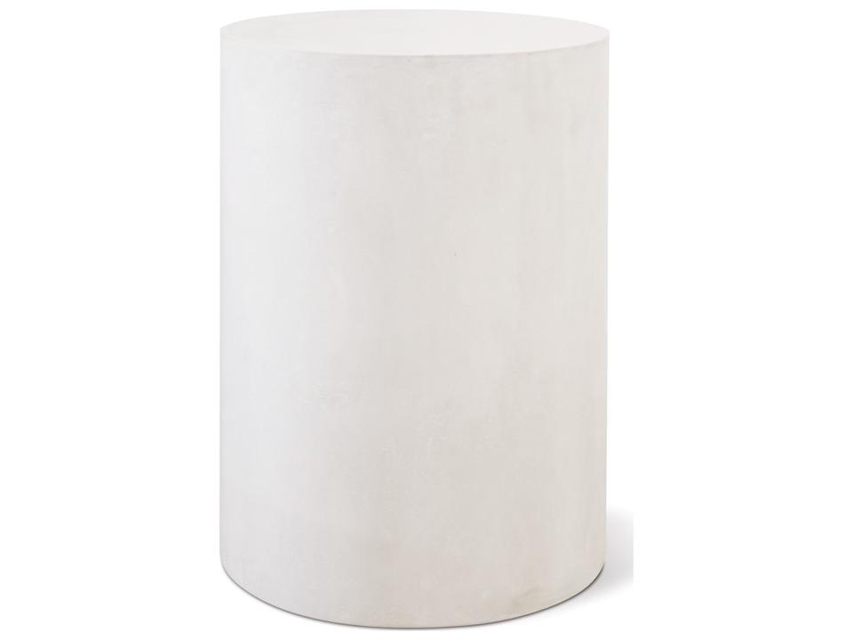 Perpetual Round Accent Table in Ivory White Concrete