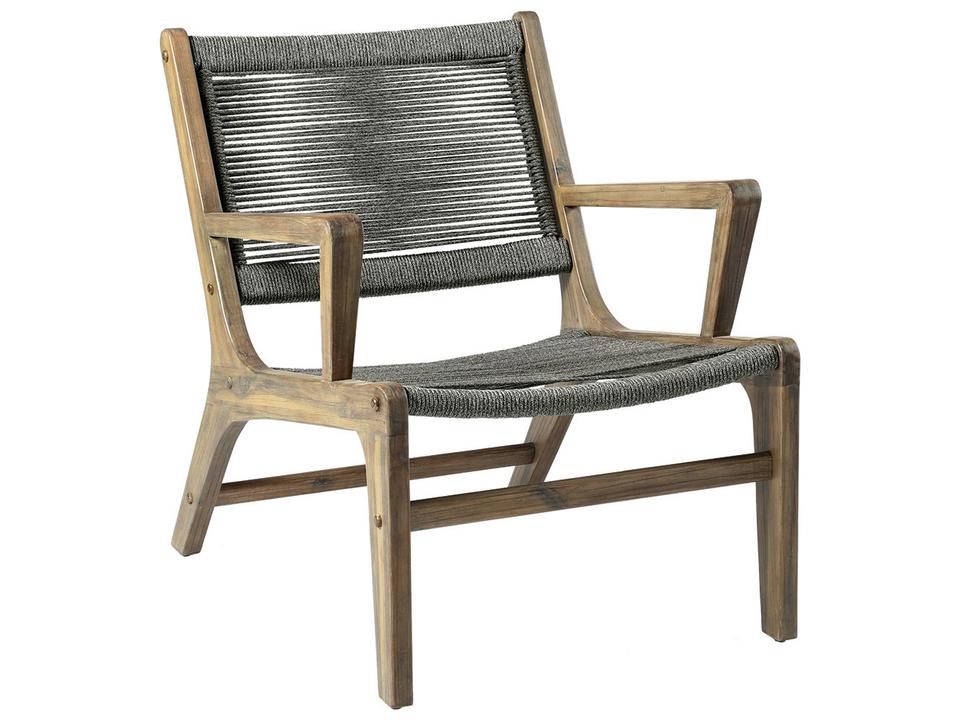 Oceans Explorer Woven Regatta Rope Lounge Chair in Mixed Gray
