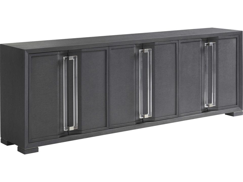 Studio Designs Anthology Linen Long Media Console in Gray