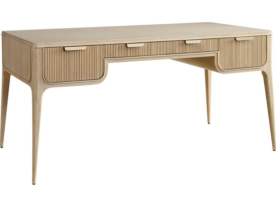 Montreux Wood Writing Desk with Reeded Motif in Natural White Oak