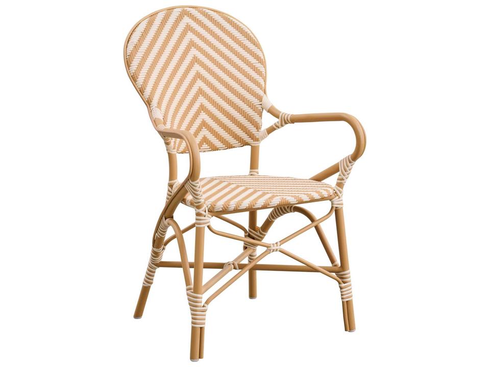 Alu Affäire Isabell AluRattan Dining Armchair in Honey Ivory Almond