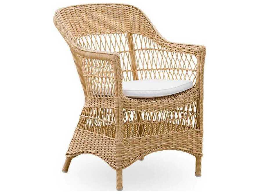 Georgia Garden Charlot AluRattan Dining Arm Chair in Natural