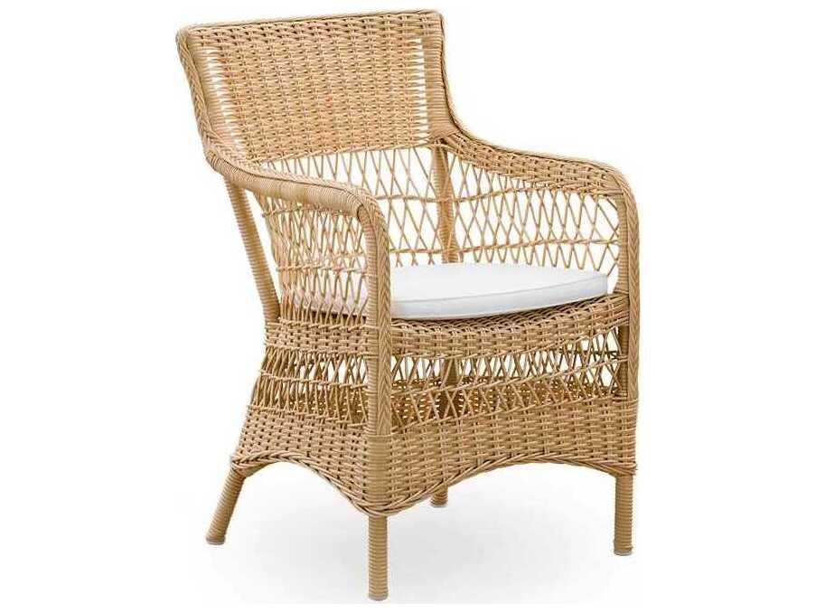 Georgia Garden Marie Aluminum ArtFibre Dining Arm Chair