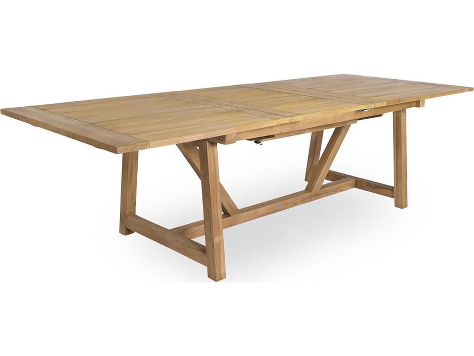George Extendable Rectangular Dining Table in Natural Reclaimed Teak