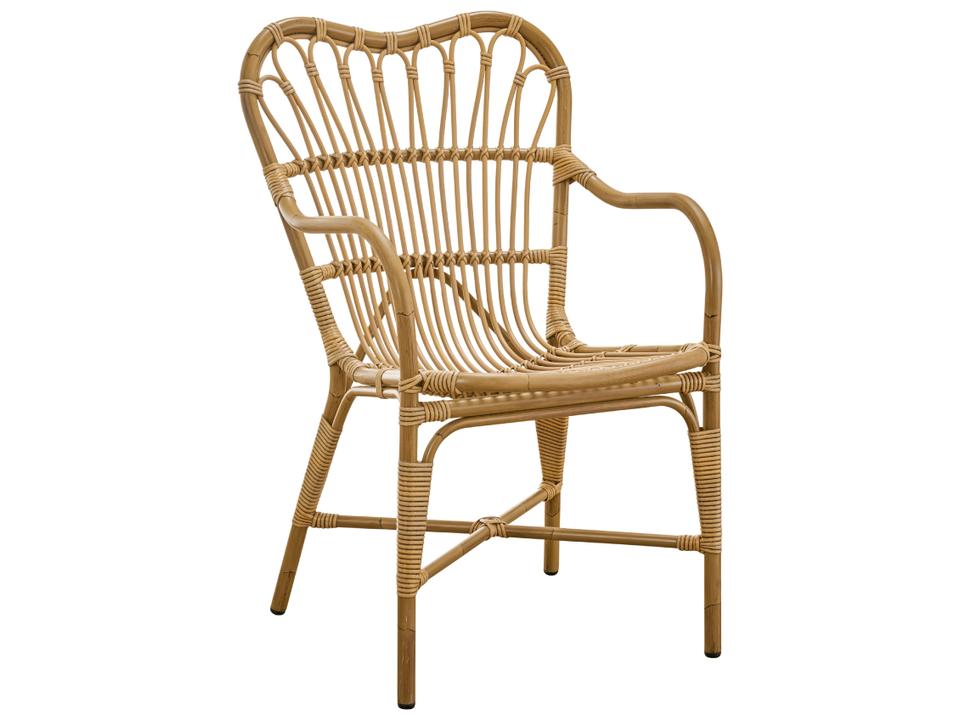 Margret AluRattan Dining Arm Chair in Antique