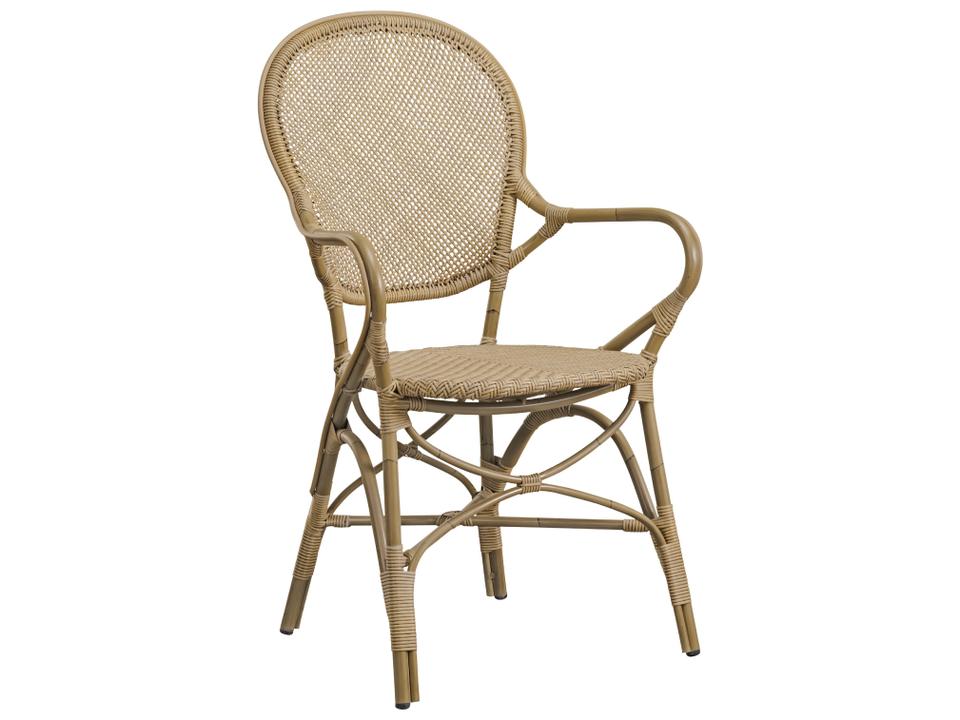 Rossini Exterior Dining Armchair in Antique AluRattan and ArtFibre