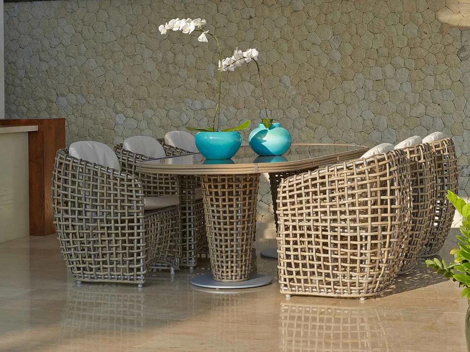 Dynasty Kubu Mushroom Aluminum Dining Set