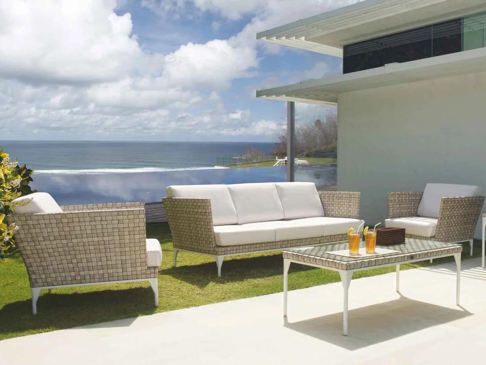 Brafta Seashell Aluminum Cushion Lounge Set