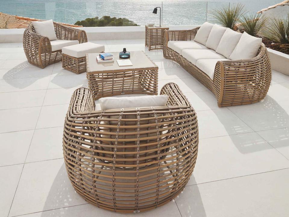 Ruby 5-Piece Kubu Mushroom Aluminum Cushion Lounge Set
