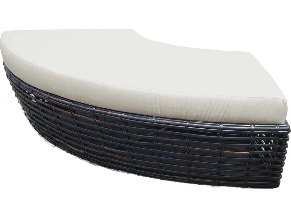 Halo Outdoor Bench in Black Mushroom