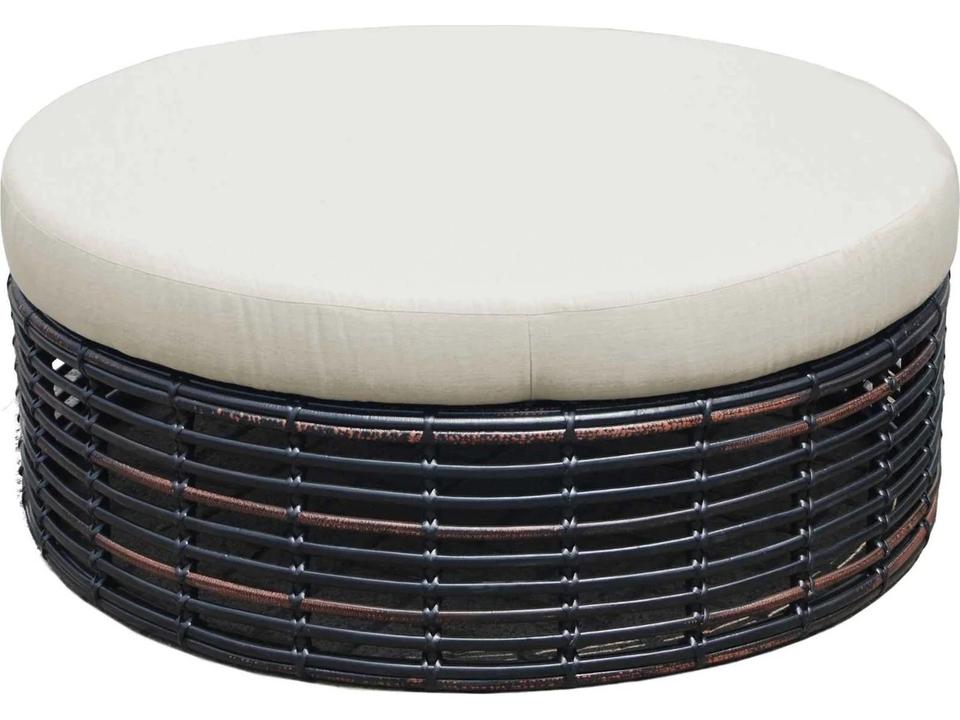 Halo Black Mushroom Aluminum Cushion Ottoman