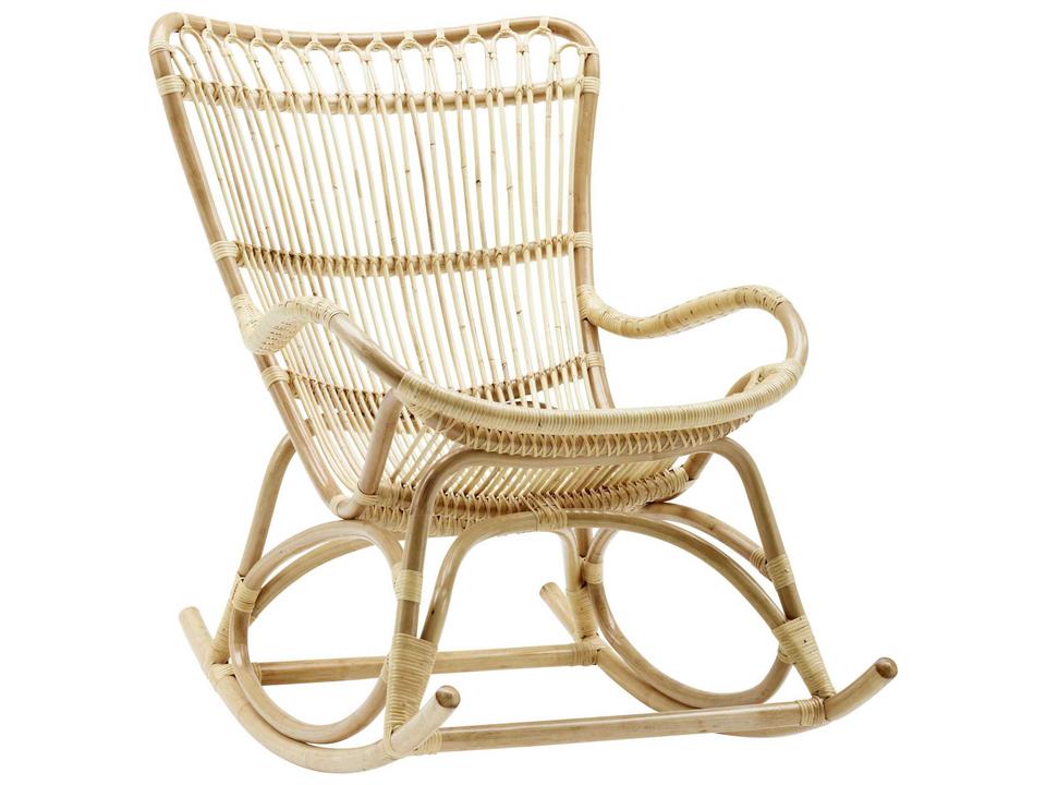 Originals Monet Rocking Chair in Brown Rattan with Dark Grey Cushion
