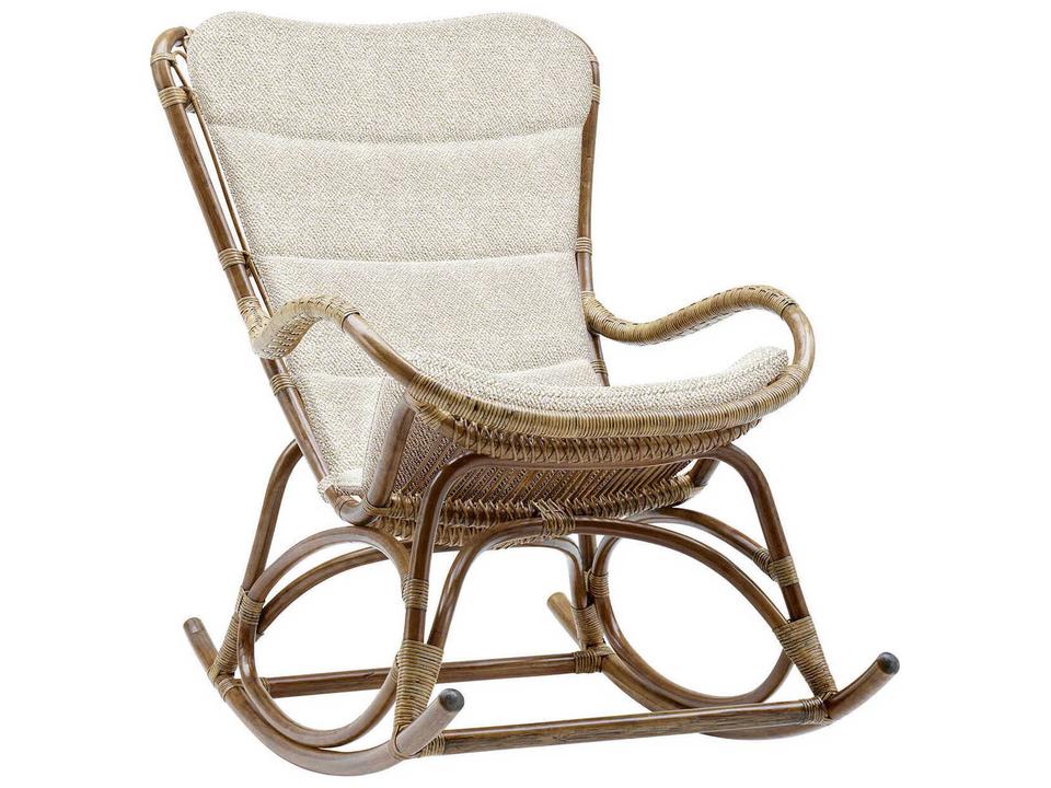 Indoor Originals Rocker Brown Rocking Chair & Sand Cushion Set