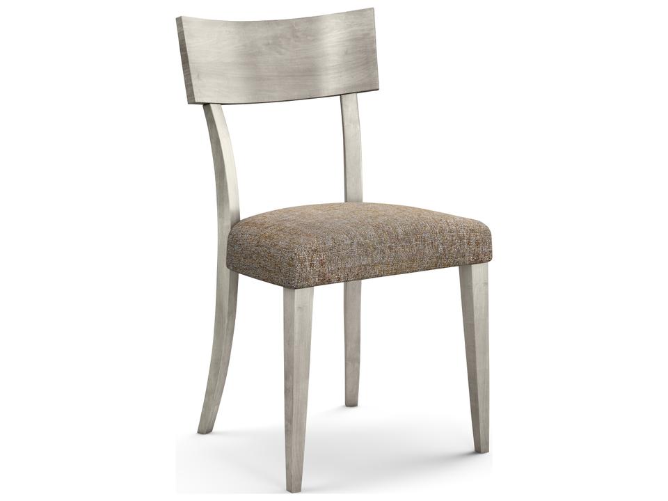 Simon Upholstered Dining Side Chair Mist Finish Bounty Fabric