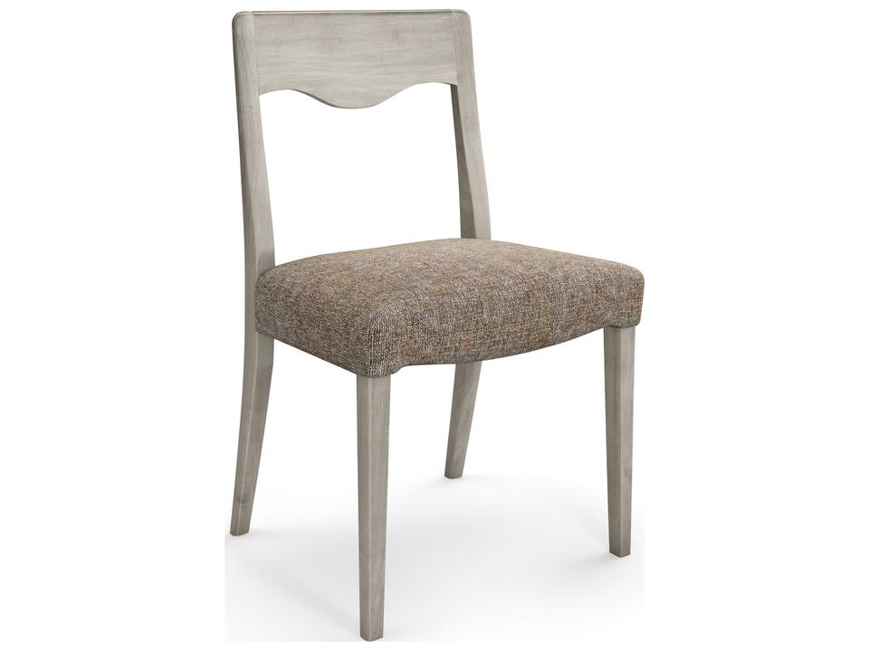 Rachel Upholstered Dining Side Chair in Mist Beech Wood