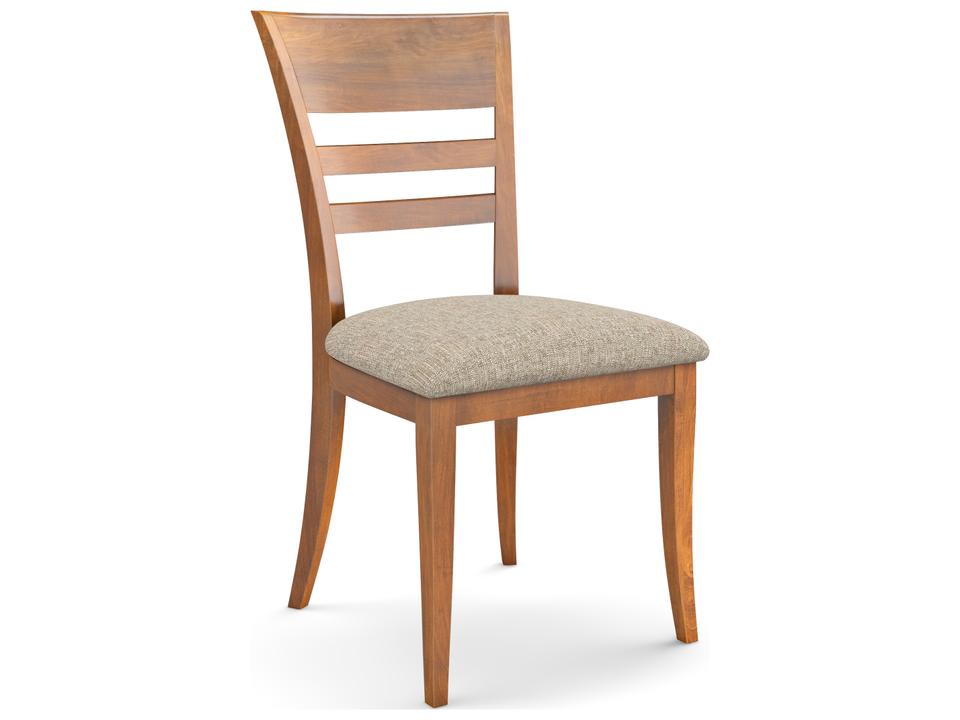 Model 28 Upholstered Dining Side Chair in Flax-Whisper Fabric