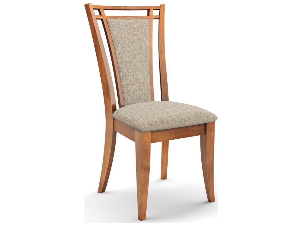 Amelia Upholstered Dining Side Chair in Flax Beech Wood and Whisper Fabric