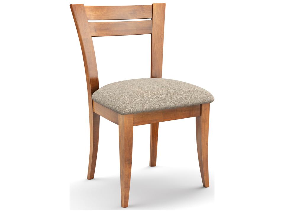 Model 39 Upholstered Dining Side Chair in Flax with Whisper Fabric