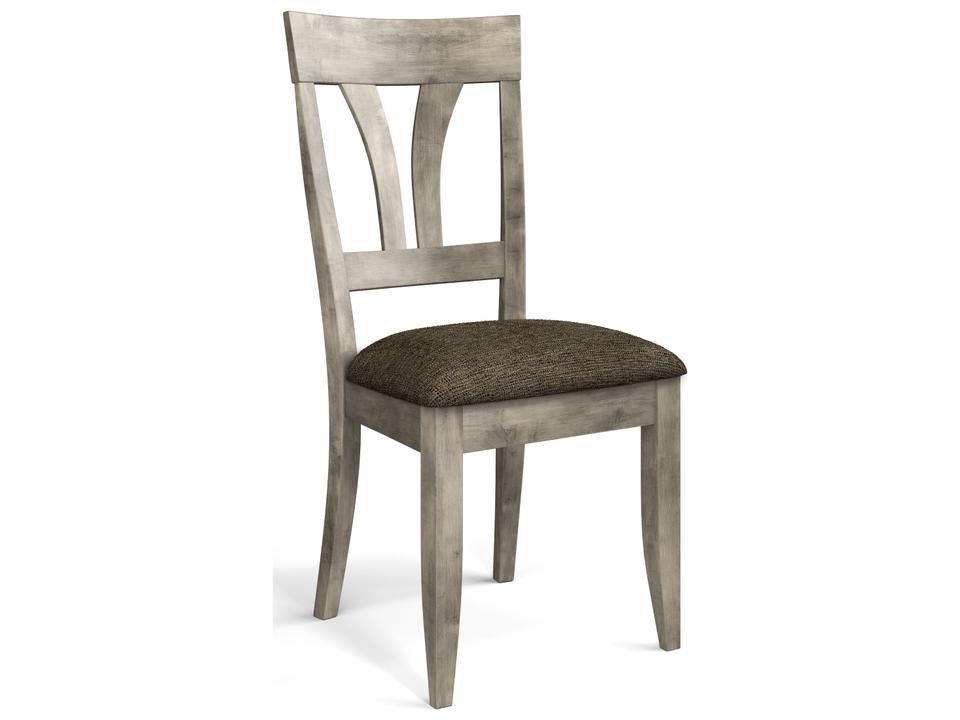 Model 56 Upholstered Dining Side Chair with Nantucket Finish
