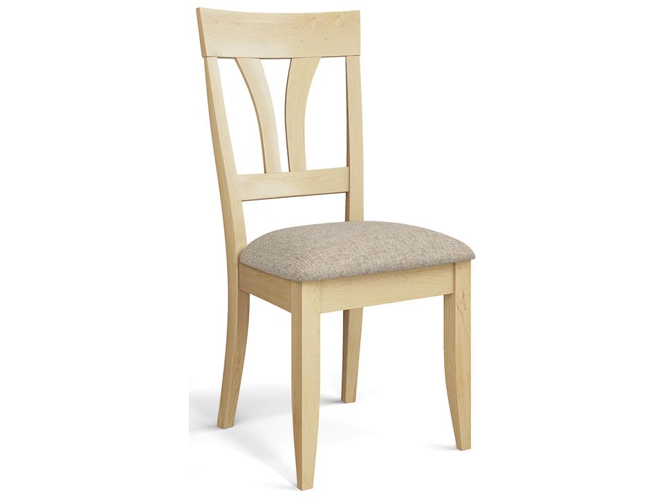 Kelly Upholstered Dining Side Chair in Natural Beech Wood and Whisper Fabric