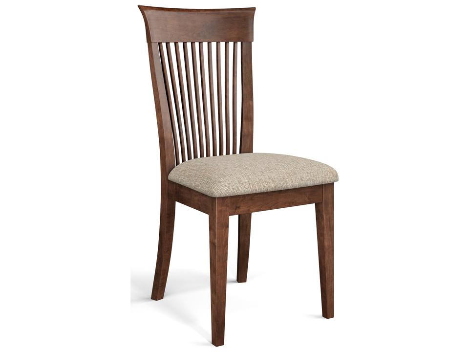 Lewis Upholstered Dining Side Chair in Java Finish with Whisper Fabric