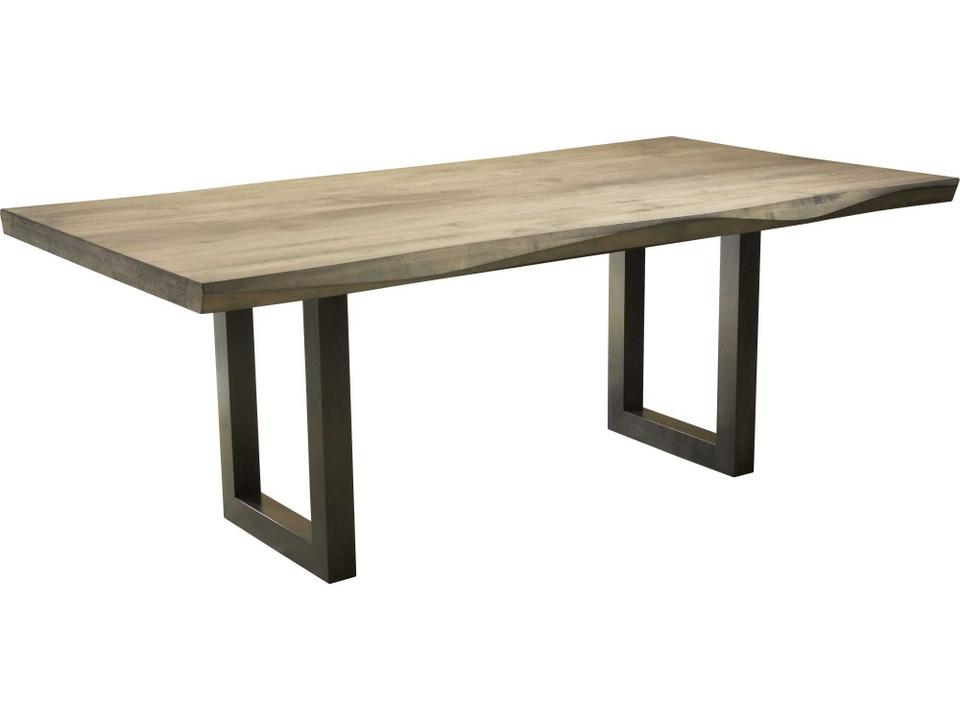 42x72 Inch Rectangular Dining Table with Sculpted Edge