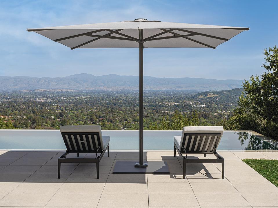 Atlas 11.5-foot Square Center Post Umbrella Commercial Outdoor Shade