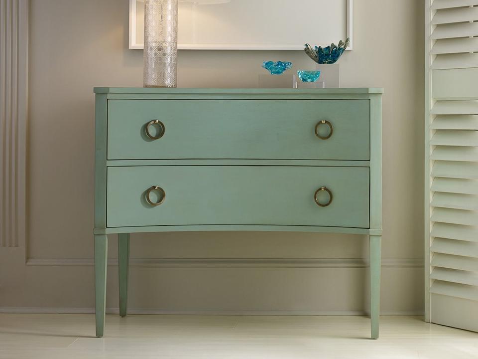 Two Drawer Concave Side Chest