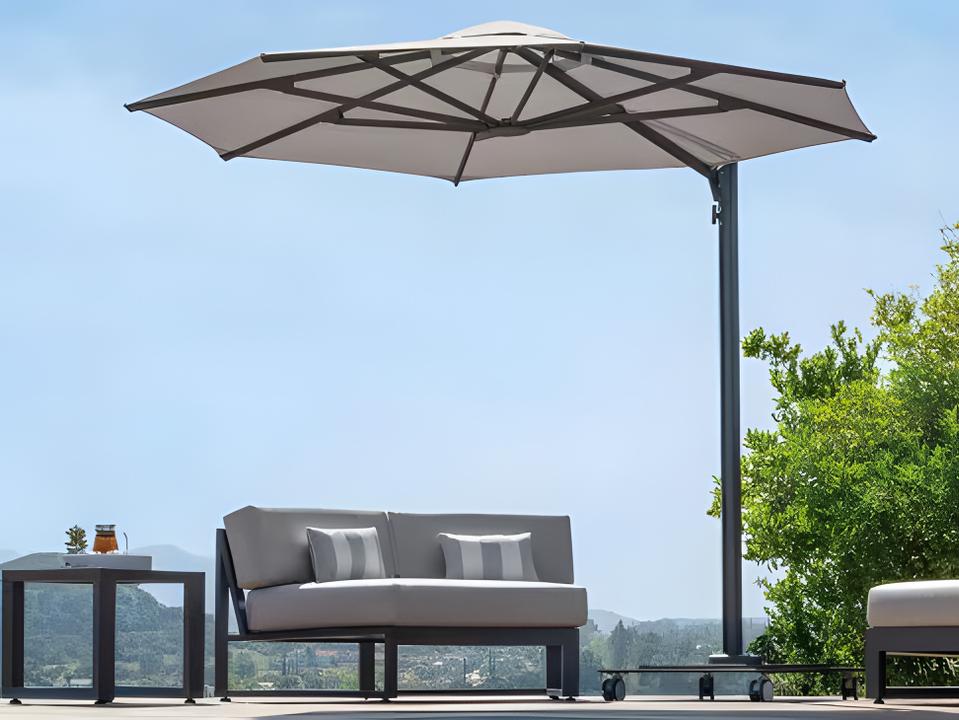 Taurus 10 Foot Octagon Cantilever Umbrella in Aluminum