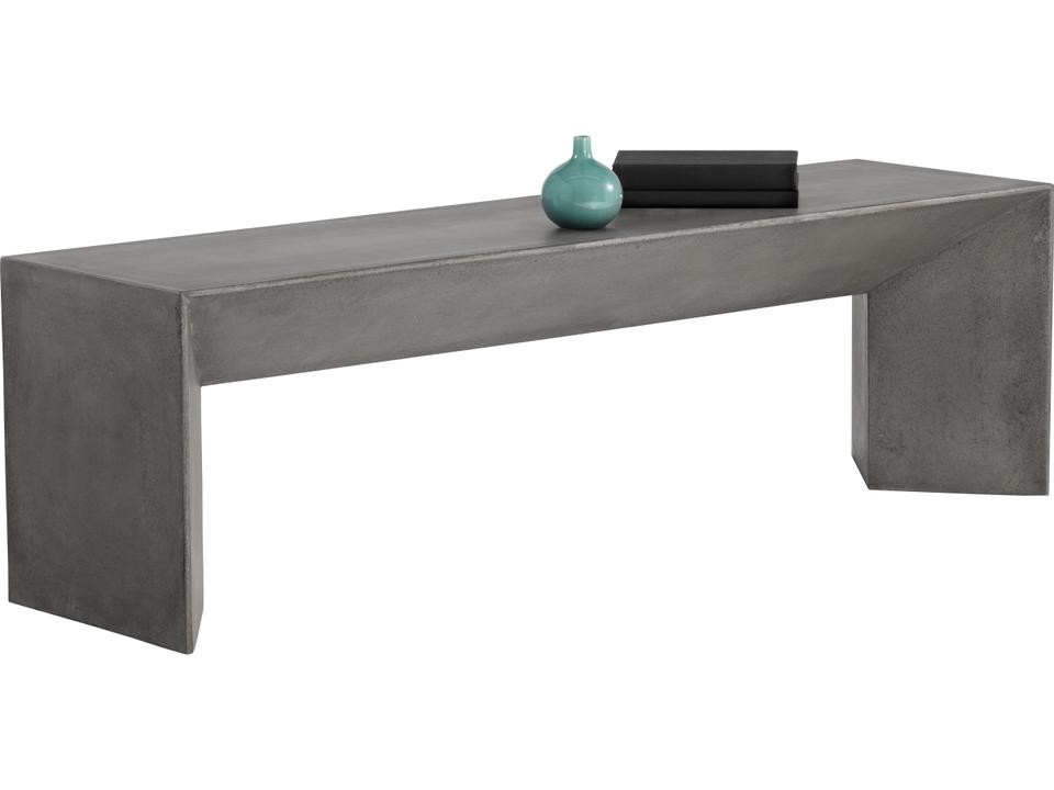 Nomad Concrete Bench in Grey