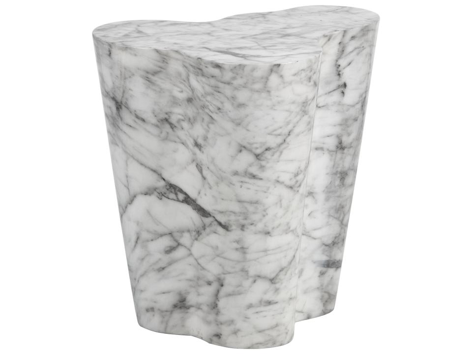 Mixt Ava Large Concrete Side Table in Grey Marble Look