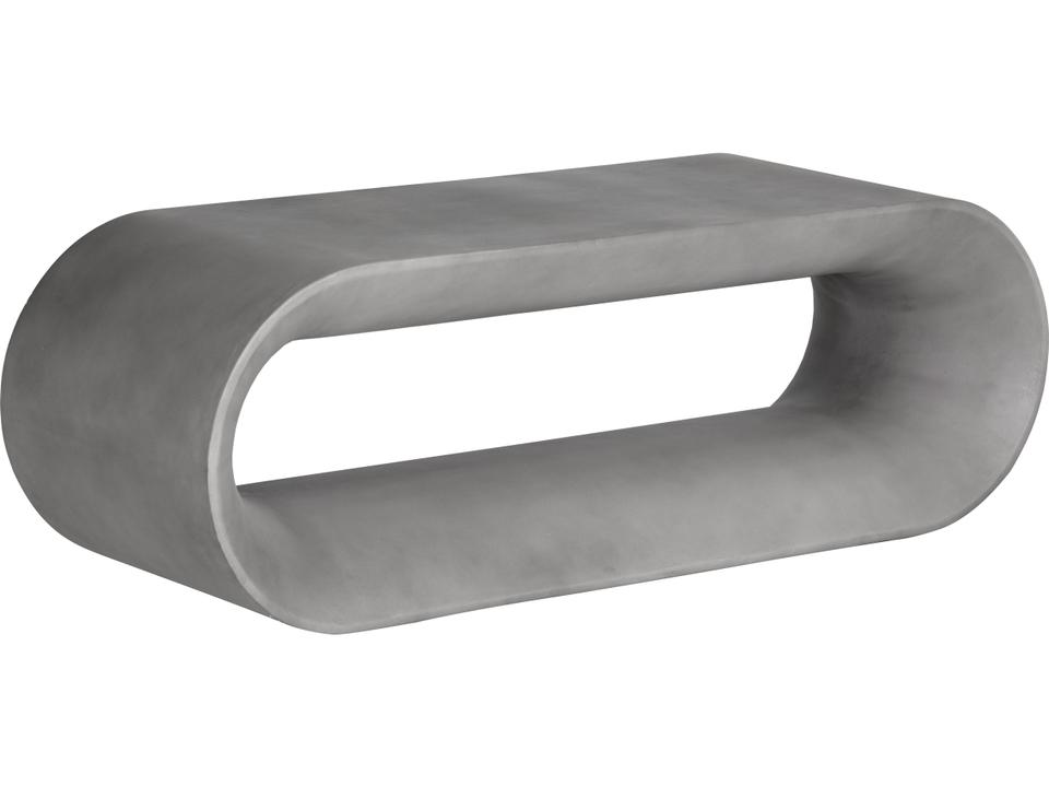 Solterra Capsule Concrete Bench in Grey