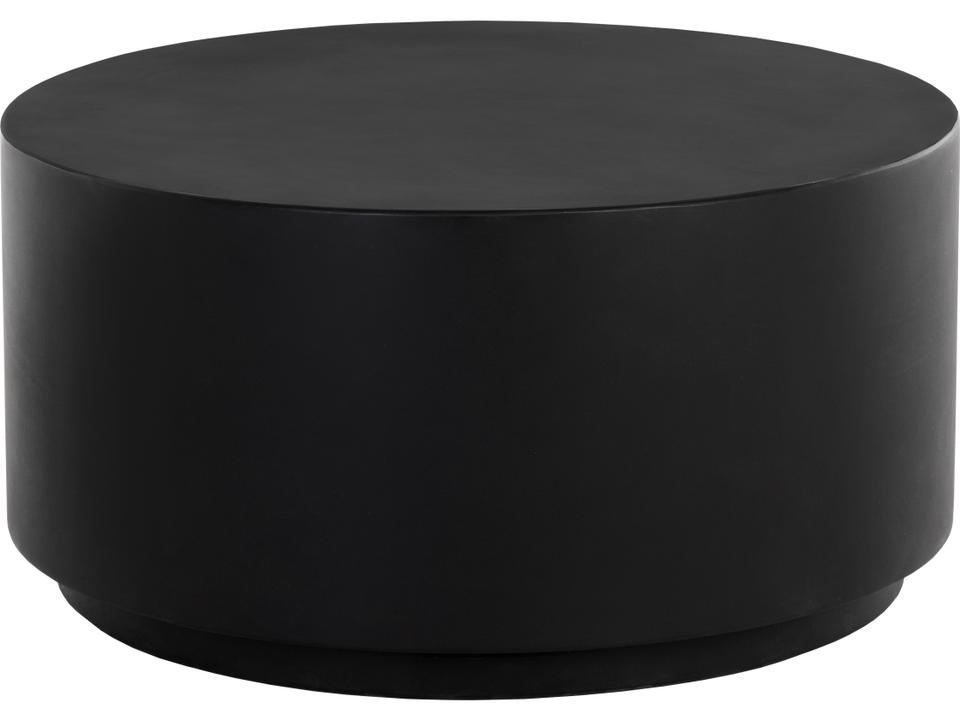 Sunpan MIXT Rubin 32-Inch Round Concrete Coffee Table in Black
