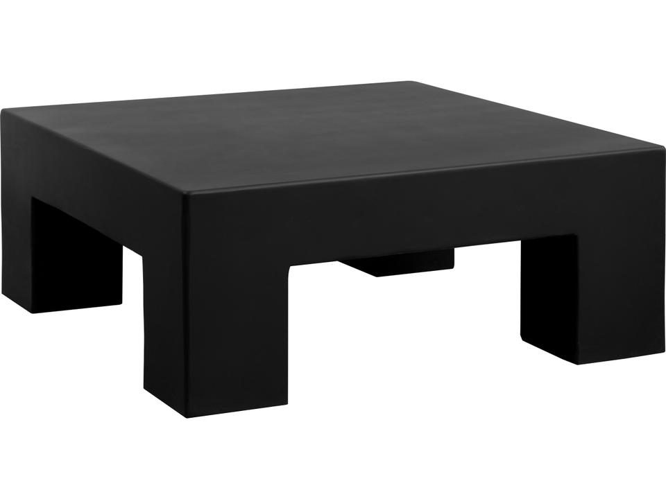 Renley 40 Inch Square Concrete Coffee Table in Black