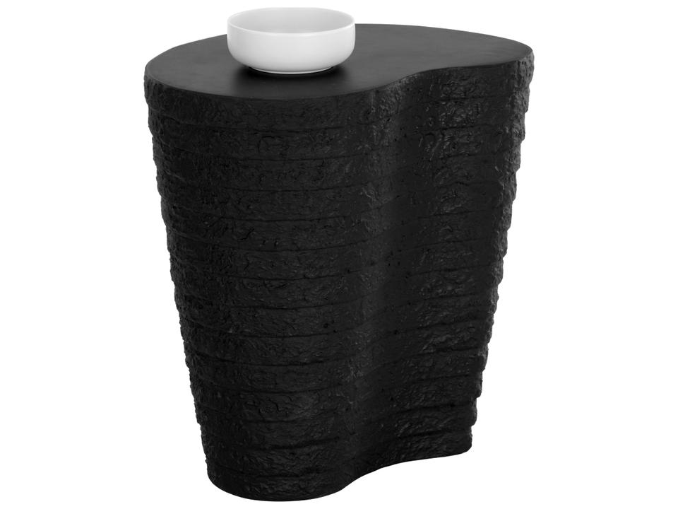 Mojave Concrete Oval End Table in Black