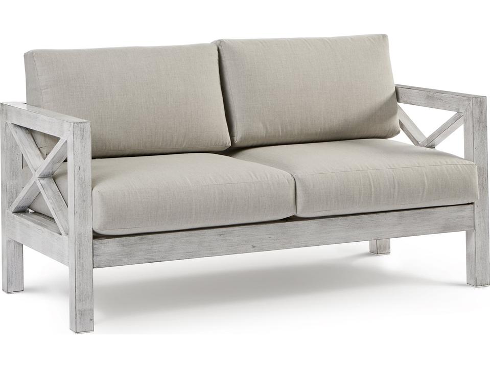 Farlowe Aluminum Loveseat in Brushed White