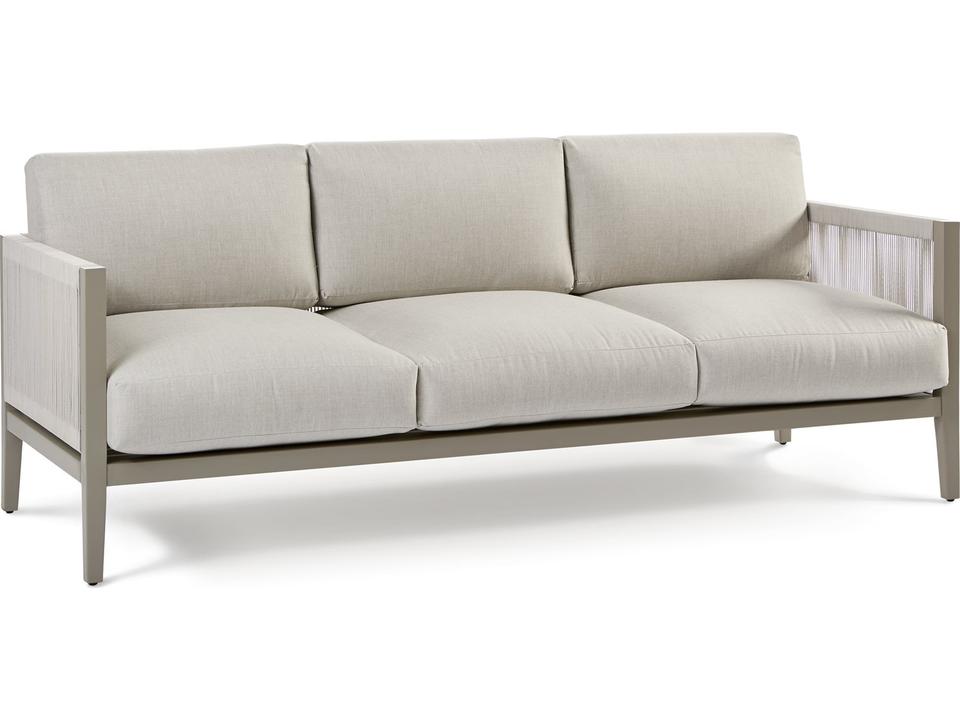 Nicole Aluminum and Marine Rope Outdoor Sofa in Greystone