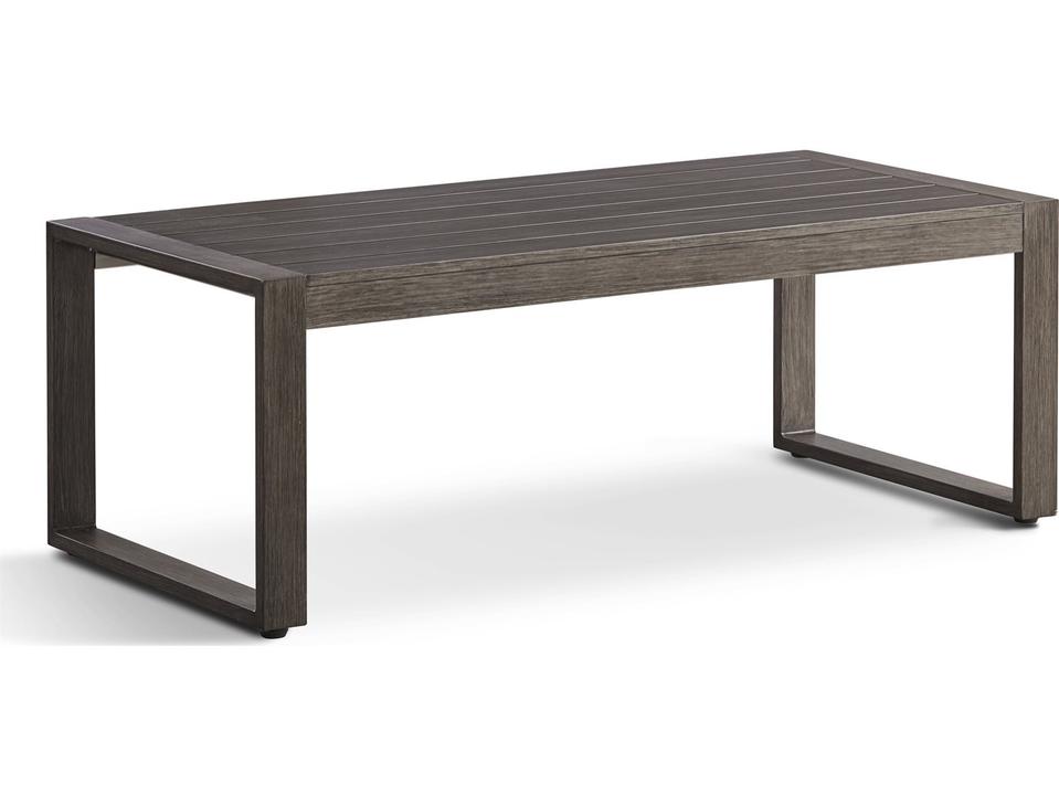 Ryan Aluminum Rectangular Outdoor Coffee Table in Nimbus
