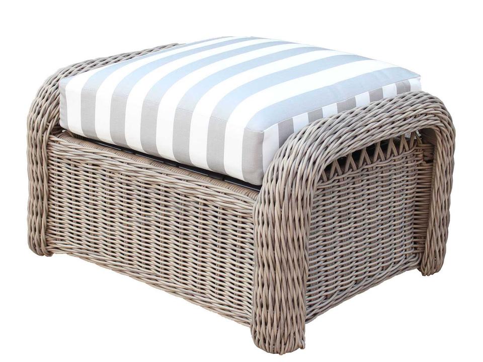 Arcadia Wicker Ottoman in Driftwood