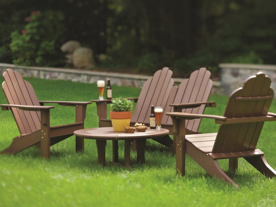 Classic Adirondack Recycled Plastic Patio Lounge Set