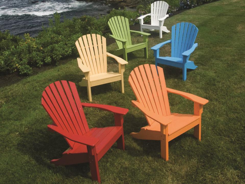 Shellback Adirondack Recycled Plastic Outdoor Patio Lounge Set